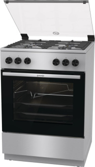 Плита Газовая Gorenje GGI6A21XH нержавеющая сталь (стеклянная крышка) реш.сталь - купить недорого с доставкой в интернет-магазине