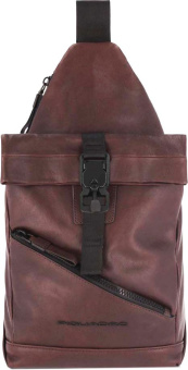 Рюкзак слинг Piquadro Harper CA5678AP/TM темно-коричневый кожа - купить недорого с доставкой в интернет-магазине