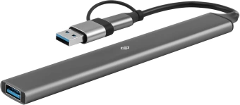 Разветвитель USB-C + USB-A Digma DHUB-7USB-AC-3.0 7порт. серебристый - купить недорого с доставкой в интернет-магазине