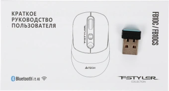 Мышь A4Tech Fstyler FB10C розовый оптическая 2000dpi беспров. BT/Radio USB 4but (FB10C BABY PINK) - купить недорого с доставкой в интернет-магазине