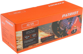 Углошлифовальная машина Patriot AG 125 850Вт 11000об/мин рез.шпин.:M14 d=125мм (110301125) - купить недорого с доставкой в интернет-магазине