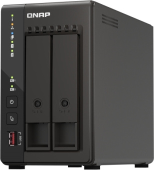 Сетевое хранилище NAS Qnap Original TS-253E-8G 2-bay настольный Celeron J6412 - купить недорого с доставкой в интернет-магазине