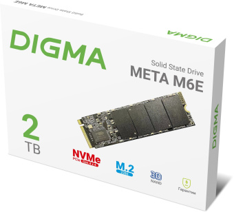 Накопитель SSD Digma PCIe 4.0 x4 2TB DGSM4002TM6ET Meta M6E M.2 2280 - купить недорого с доставкой в интернет-магазине