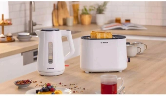 Чайник электрический Bosch TWK1M121 1.7л. 2400Вт белый корпус: пластик - купить недорого с доставкой в интернет-магазине