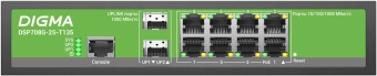 Коммутатор Digma DSP708G-2S-T135 (L2+) 8x1Гбит/с 2SFP 8PoE 8PoE+ 135W управляемый - купить недорого с доставкой в интернет-магазине
