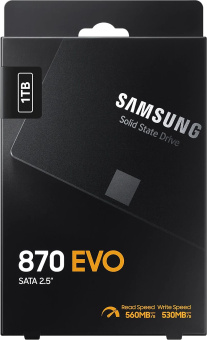 Накопитель SSD Samsung SATA-III 1TB MZ-77E1T0B/AM 870 EVO 2.5" - купить недорого с доставкой в интернет-магазине