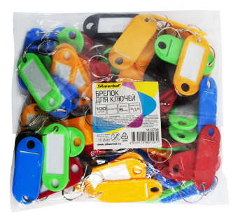 Бирка для ключей Silwerhof 1412738 инфо-окно ассорти (упак.:100шт) пластиковый пакет - купить недорого с доставкой в интернет-магазине