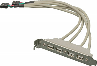 Адаптер USB Bracket 4xUSB2.0 Bulk - купить недорого с доставкой в интернет-магазине