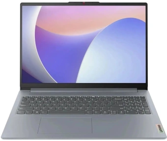 Ноутбук Lenovo IdeaPad Slim 3 15IRU8 Core i3 1305U 8Gb SSD256Gb Intel UHD Graphics 15.6" TN FHD (1920x1080) noOS grey WiFi BT Cam (82X700BWPS) - купить недорого с доставкой в интернет-магазине