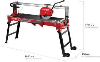 Плиткорез электрический Зубр ЭП-300-1500C 1500Вт красный/черный - купить недорого с доставкой в интернет-магазине
