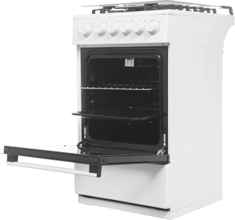 Плита Газовая Midea MFO-M4G20T0E(WH) белый/черный (стеклянная крышка) реш.чугун - купить недорого с доставкой в интернет-магазине