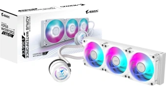 Система водяного охлаждения Gigabyte Aorus Waterforce II 360I ARGB Soc-AM5/AM4/1200/1700/1851 белый 4-pin 12.8-36.9dB Al Ret (GP-AORUS WATERFORCE II 360I) - купить недорого с доставкой в интернет-магазине