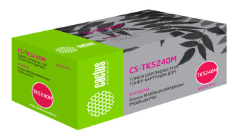 Картридж лазерный Cactus CS-TK5240M TK-5240M пурпурный (3000стр.) для Kyocera Ecosys M5526cdn/M5526cdw/P5026cdn/P5026cdw - купить недорого с доставкой в интернет-магазине