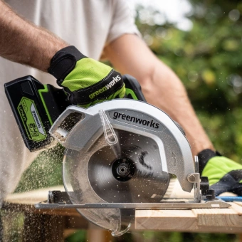 Циркулярная пила (дисковая) Greenworks GD24CS (ручная) D диска.:185мм (1500907CUB) - купить недорого с доставкой в интернет-магазине