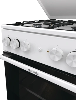 Плита Комбинированная Gorenje GK5A22WH белый (металлическая крышка) реш.сталь - купить недорого с доставкой в интернет-магазине