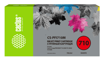 Картридж струйный Cactus CS-PFI710M PFI-710M пурпурный (700мл) для Canon imagePROGRAF TX-2000/TX-3000/TX-4000 - купить недорого с доставкой в интернет-магазине