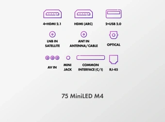 Телевизор LED Haier 75" 75 MiniLED M4 Frameless серебристый 4K Ultra HD 60Hz MEMC DVB-T DVB-T2 DVB-C DVB-S2 USB WiFi Smart TV - купить недорого с доставкой в интернет-магазине