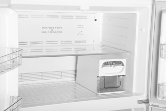 Холодильник Hitachi R-W660PUC7 GPW 2-хкамерн. белый стекло инвертер - купить недорого с доставкой в интернет-магазине