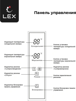 Холодильник Lex LCD505GIGID 3-хкамерн. золотистый инвертер - купить недорого с доставкой в интернет-магазине