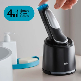 Бритва сетчатая Braun Series 7 71-S7200cc реж.эл.:3 питан.:аккум. черный/серебристый - купить недорого с доставкой в интернет-магазине