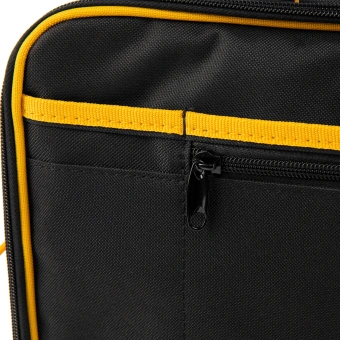 Сумка для инструментов Denzel 90295 10л 3отд. 28карм. черный/желтый - купить недорого с доставкой в интернет-магазине