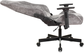 Кресло игровое Knight N1 Fabric серый Light-19 с подголов. крестов. металл - купить недорого с доставкой в интернет-магазине