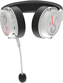 Наушники с микрофоном A4Tech Bloody MR590 Sports белый/черный 1.5м мониторные BT/Radio/3.5mm оголовье (MR590+ WIRED/SPORT WHITE) - купить недорого с доставкой в интернет-магазине