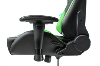 Кресло игровое Zombie VIKING 5 AERO черный/салатовый эко.кожа с подголов. крестов. пластик - купить недорого с доставкой в интернет-магазине
