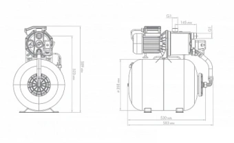 Насосная станция Джилекс Джамбо 70/50 Н-50 (2.0) 1100Вт 4200л/час центробежный (3722) - купить недорого с доставкой в интернет-магазине