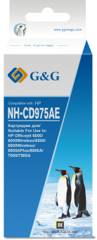 Картридж струйный G&G NH-CD975AE черный (56.6мл) для HP Officejet 6000/6000Wireless/6500/6500Wireless - купить недорого с доставкой в интернет-магазине