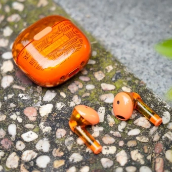 Гарнитура вкладыши Padmate S31 оранжевый беспроводные bluetooth в ушной раковине (S31 ORANGE) - купить недорого с доставкой в интернет-магазине