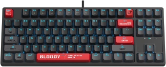 Клавиатура A4Tech Bloody AT87 механическая черный/красный USB for gamer LED (AT87) - купить недорого с доставкой в интернет-магазине