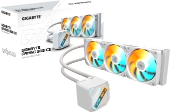 Система водяного охлаждения Gigabyte Gaming 360 ICE ARGB Soc-AM5/AM4/1200/1700/1851 белый 4-pin 13.8-35.8dB Al Ret (GP-GIGABYTE GME 360I) - купить недорого с доставкой в интернет-магазине