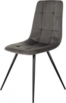 Стул для дома Бюрократ CH-K1 т.серый Holland 18 металл черный на ножках (CH-K1_1/HL18) - купить недорого с доставкой в интернет-магазине