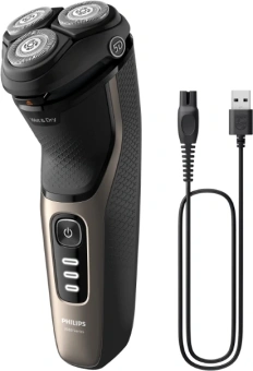 Бритва роторная Philips S3242/12 питан.:аккум. черный/серебристый - купить недорого с доставкой в интернет-магазине