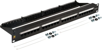 Патч-панель Lanmaster LAN-PPN24U5E 19" 1U 24xRJ45 кат.5E UTP - купить недорого с доставкой в интернет-магазине