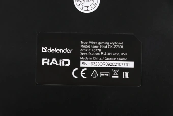 Клавиатура Defender GK-778DL черный USB slim for gamer LED (45778) кабель 1.5м - купить недорого с доставкой в интернет-магазине