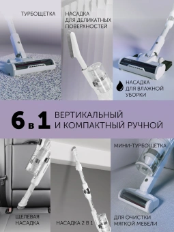 Пылесос Polaris IQ Home PVCS 4070 600Вт белый - купить недорого с доставкой в интернет-магазине