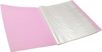 Папка-портфолио с 40 прозр.вклад. Silwerhof Create SCR-P40PIN A4 пластик 0.7мм карм.на лиц.стор. розовый - купить недорого с доставкой в интернет-магазине
