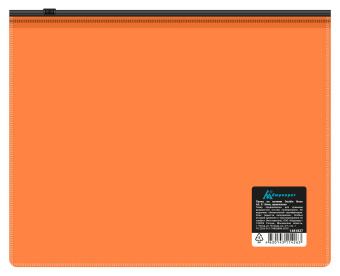Папка на молнии ZIP Бюрократ Double Neon DNEBPM5AORBL A5 полипропилен 0.15мм оранжевый цвет молнии черный - купить недорого с доставкой в интернет-магазине