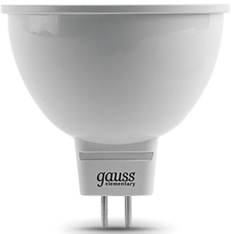 Лампа светодиодная Gauss Elementary MR16 3.5Вт цок.:GU5.3 спот 220B 4100K св.свеч.бел.ней. MR16 (упак.:10шт) (13524) - купить недорого с доставкой в интернет-магазине