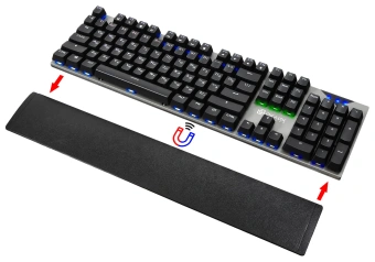 Клавиатура Оклик 935G RAGNAR механическая черный USB Multimedia for gamer LED (подставка для запястий) - купить недорого с доставкой в интернет-магазине