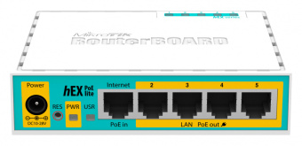 Роутер MikroTik hEX PoE lite (RB750UPR2) 10/100BASE-TX белый - купить недорого с доставкой в интернет-магазине