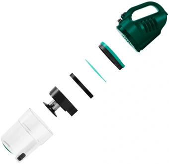 Пылесос ручной Kitfort КТ-5364 80Вт зеленый/черный - купить недорого с доставкой в интернет-магазине