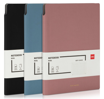 Блокнот Deli EN141LBLUE A5 210х143мм искусст. кожа 112л линейка мягкая обложка синий - цена, купить или заказать с доставкой в интернет-магазине Блокнот Deli EN141LBLUE A5 210х143мм искусст. кожа 112л линейка мягкая обложка синий - купить недорого с доставкой в интернет-магазине
