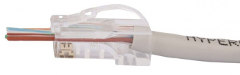 Коннектор Hyperline (PLEZ-8P8C-UA-C5-100) кат.5E RJ45 прозрачный (упак.:100шт) - купить недорого с доставкой в интернет-магазине