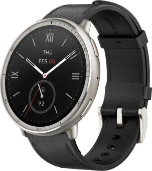 Смарт-часы Amazfit Active 2R A2437 Premium 43.9мм 1.32" AMOLED корп.серебристый рем.черный разм.брасл.:150-210мм (1746931) - купить недорого с доставкой в интернет-магазине