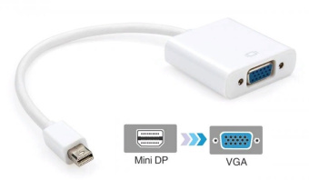 Переходник видео Premier 6-912 miniDisplayport (m)/VGA (f) 0.15м. белый - купить недорого с доставкой в интернет-магазине