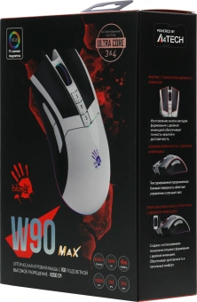 Мышь A4Tech Bloody W90 Max белый/черный оптическая 10000dpi USB 10but (W90 MAX PANDA) - купить недорого с доставкой в интернет-магазине
