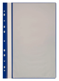 Папка-скоросшиватель Бюрократ -PS10BLUE A4 10 вкладышей боков.перф. пластик синий 0.12/0.16 - купить недорого с доставкой в интернет-магазине